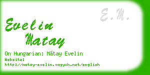 evelin matay business card
