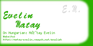 evelin matay business card